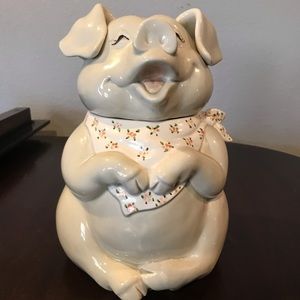 Fitz and Floyd vintage pig cookie jar
